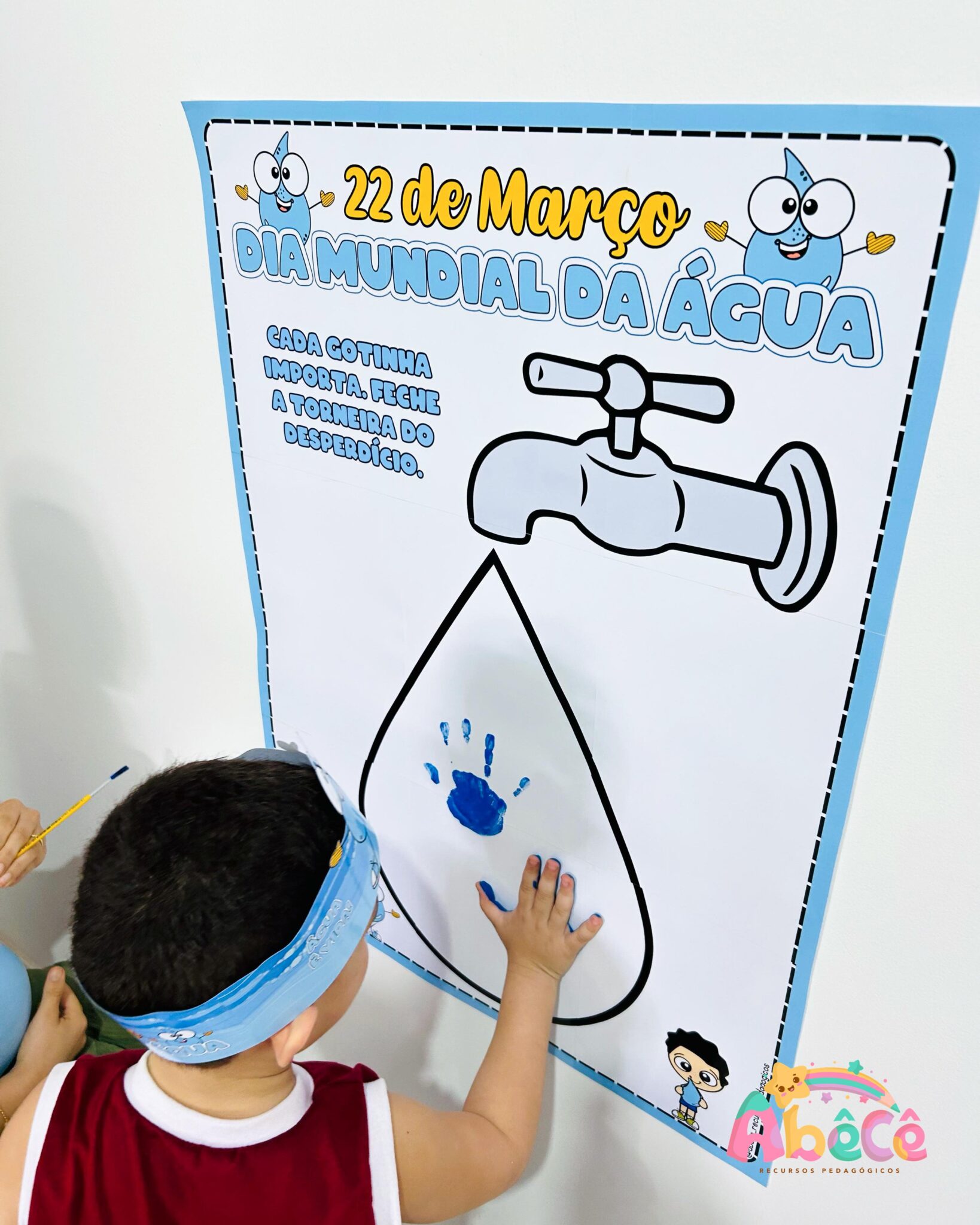 Cartaz Colaborativo + Coroa – Dia da Água – Abêcê – Recursos Pedagógicos