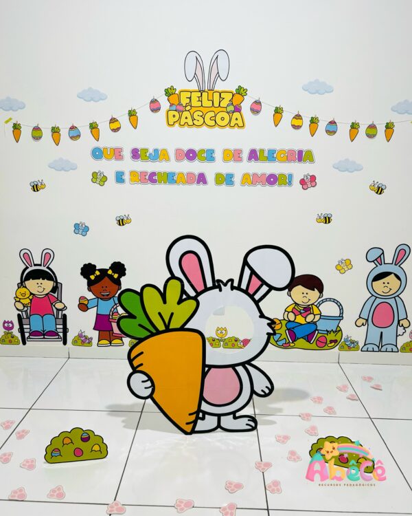 Painel Coelhinho da Páscoa 3D - Imagem 8