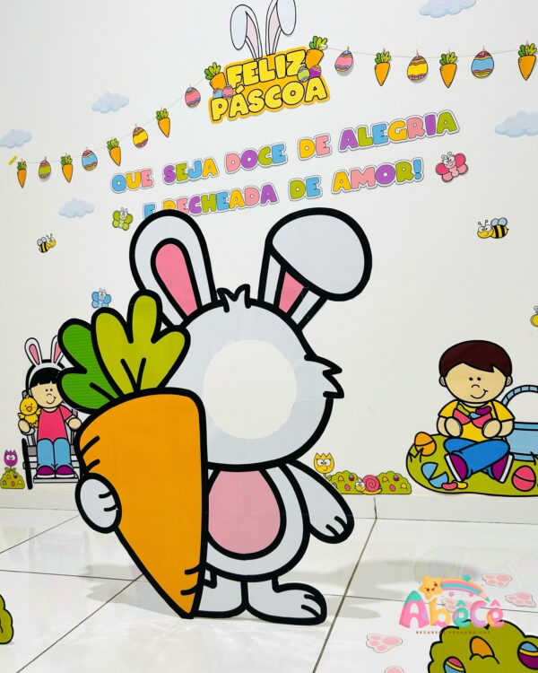 Painel Coelhinho da Páscoa 3D - Imagem 11