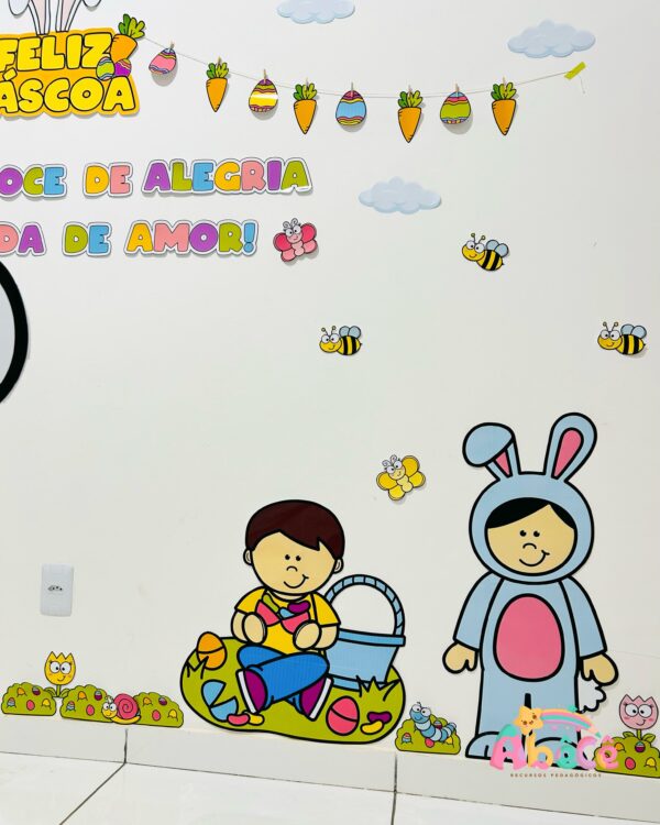 Painel Coelhinho da Páscoa 3D - Imagem 4
