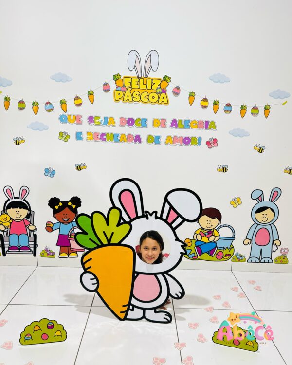 Painel Coelhinho da Páscoa 3D