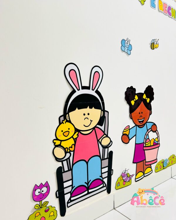 Painel Coelhinho da Páscoa 3D - Imagem 5