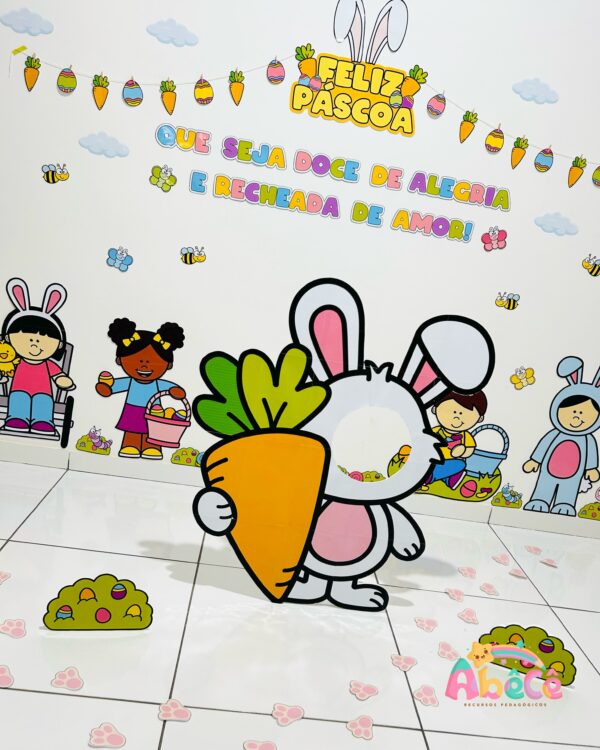 Painel Coelhinho da Páscoa 3D - Imagem 6