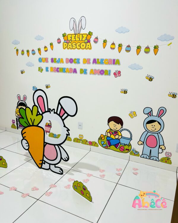 Painel Coelhinho da Páscoa 3D - Imagem 7