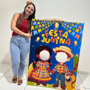 Moldura Festa Junina - Crianças
