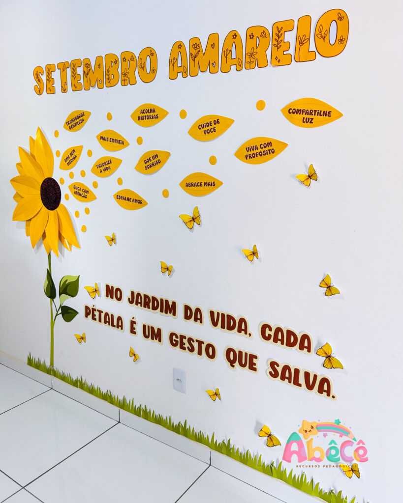 Painel Setembro Amarelo – Girassol – Abêcê – Recursos Pedagógicos