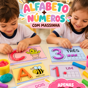 Combo Alfabeto + Números com Massinha